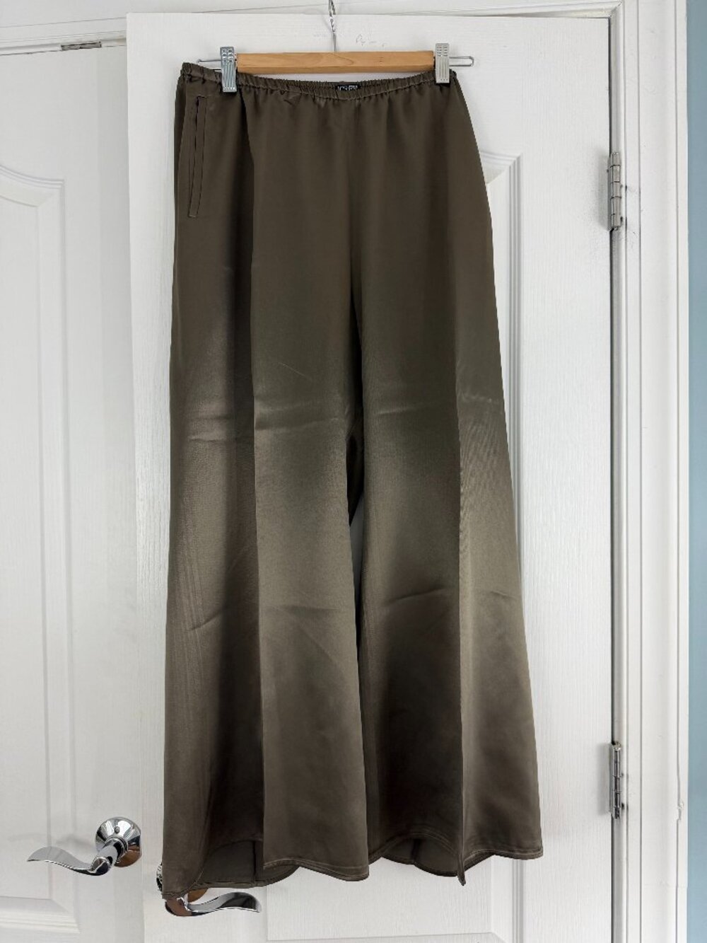 J Crew Cosmo pant in luster charmeuse Loden Green Extra Large Petite 3127
